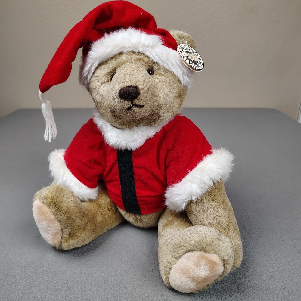 Vintage GUND Bialosky Bear Santa Christmas 1982 Jointed Large With Tags NICE!